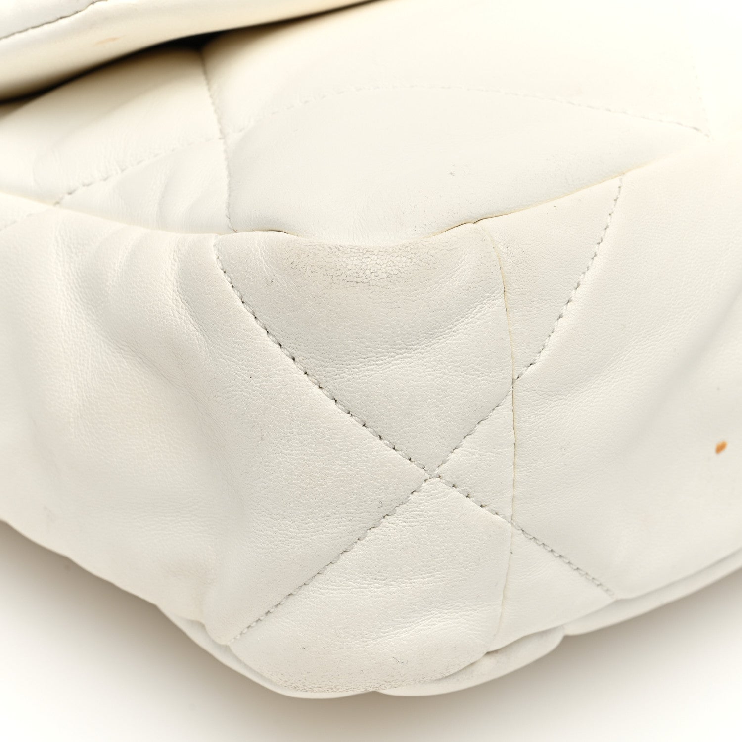 Chanel Lambskin Quilted Medium Chanel 19 Flap White 9 of 10