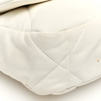 Chanel Lambskin Quilted Medium Chanel 19 Flap White 9 of 10