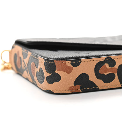 Louis Vuitton Empreinte Monogram Giant Wild At Heart Felicie Pochette Black 8 of 9