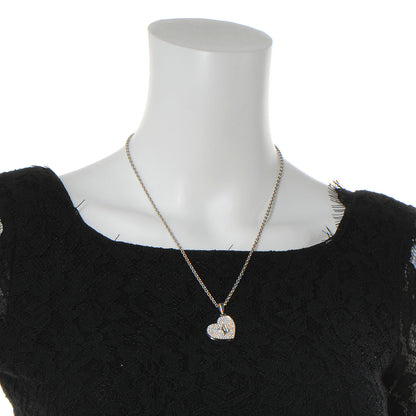 Louis Vuitton 18K Small White Gold And Diamonds Heart Pendant 2 of 7