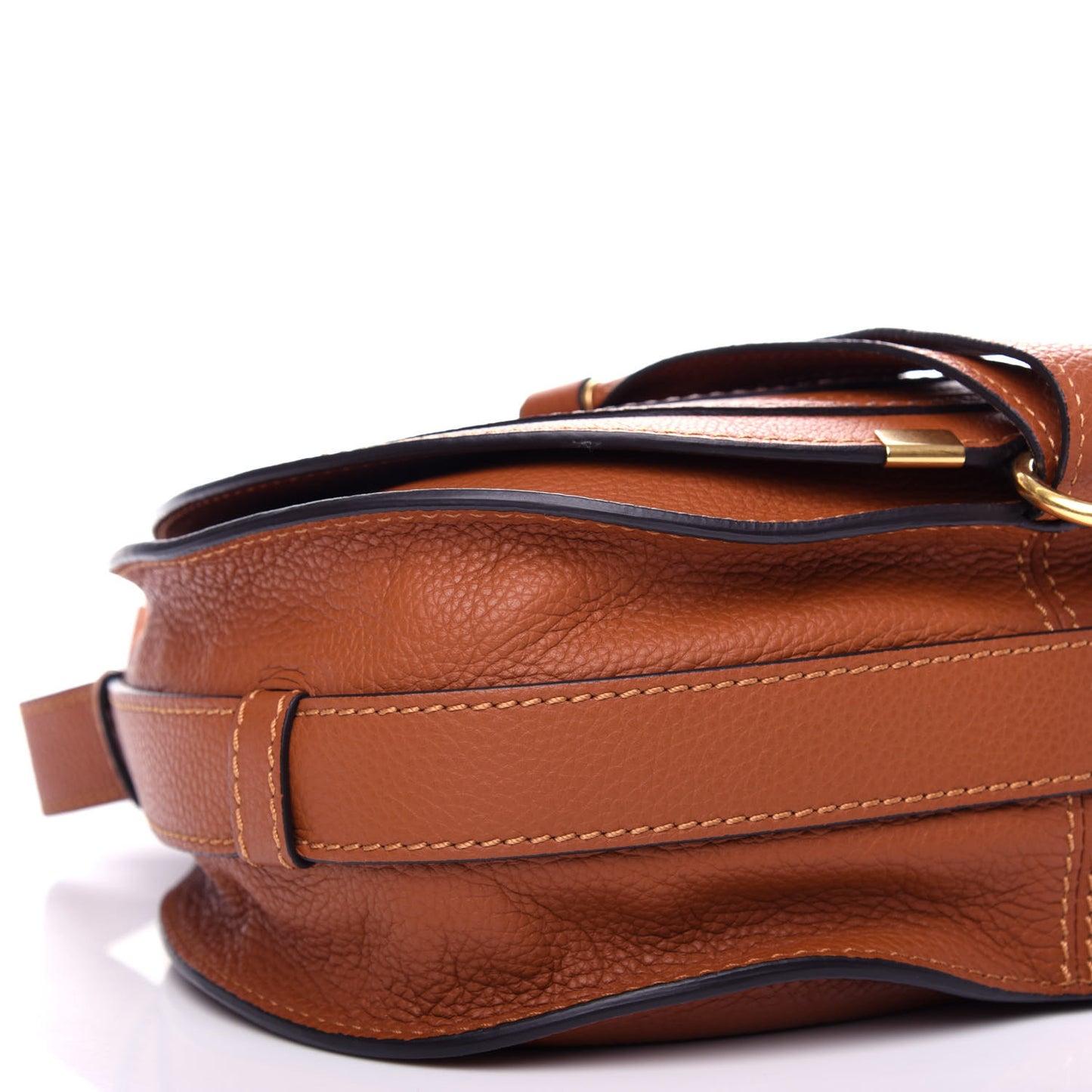 Calfskin Medium Marcie Round Crossbody Bag Tan