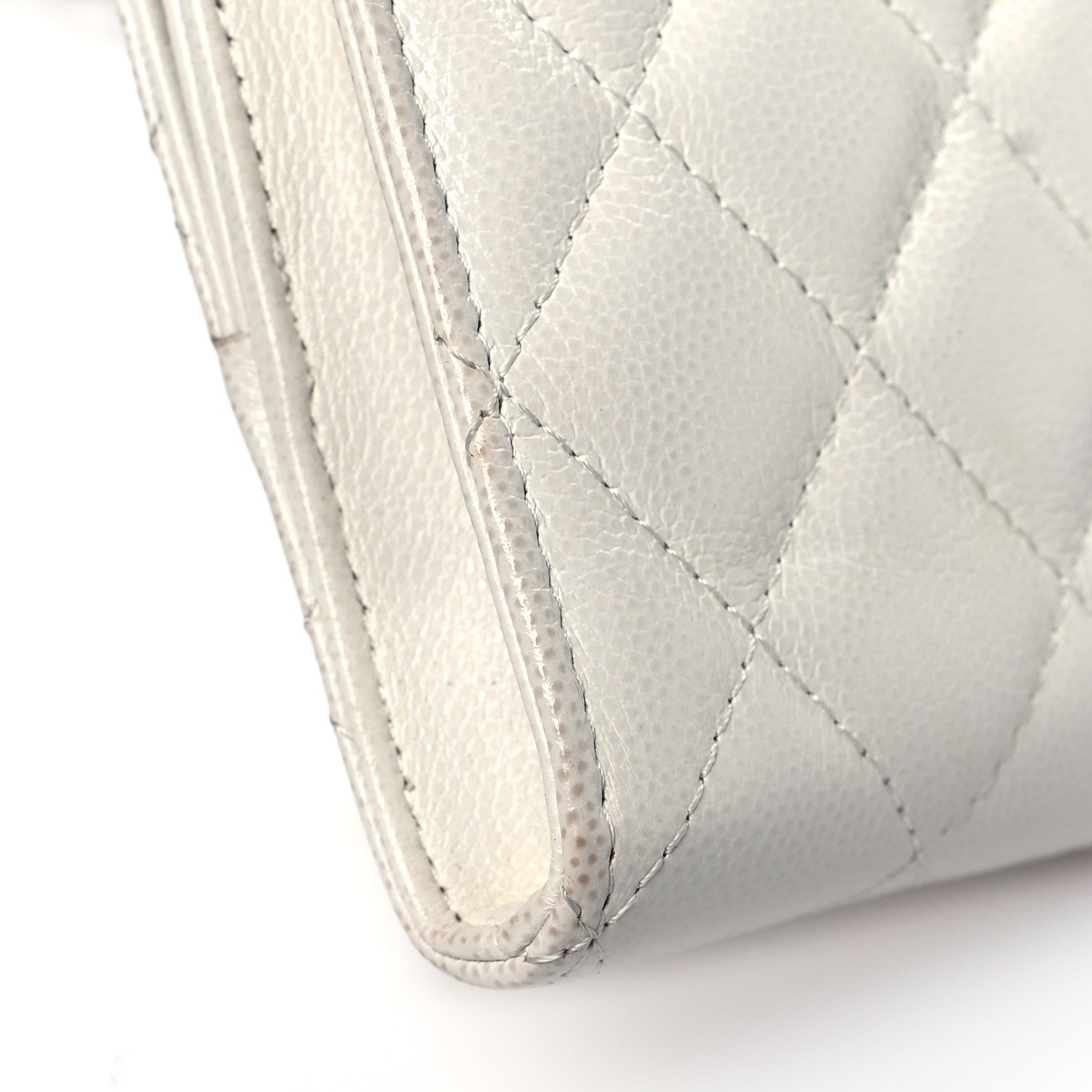Chanel Caviar Quilted My Everything Clutch With Chain White Black 10 of 11