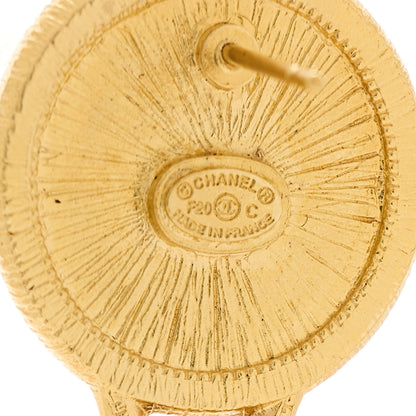 Chanel Pearl CC Tags Drop Earrings Gold 4 of 5
