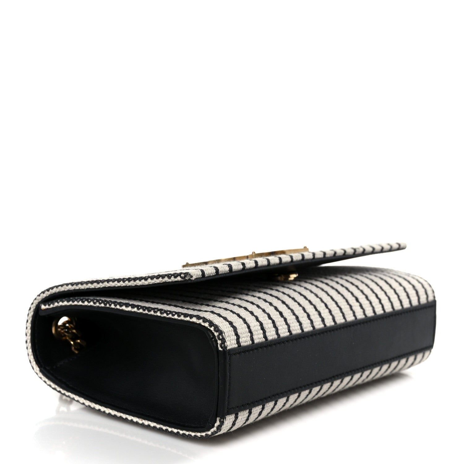 Saint Laurent Canvas Small Striped Kate Satchel Grigio Multicolor 4 of 11