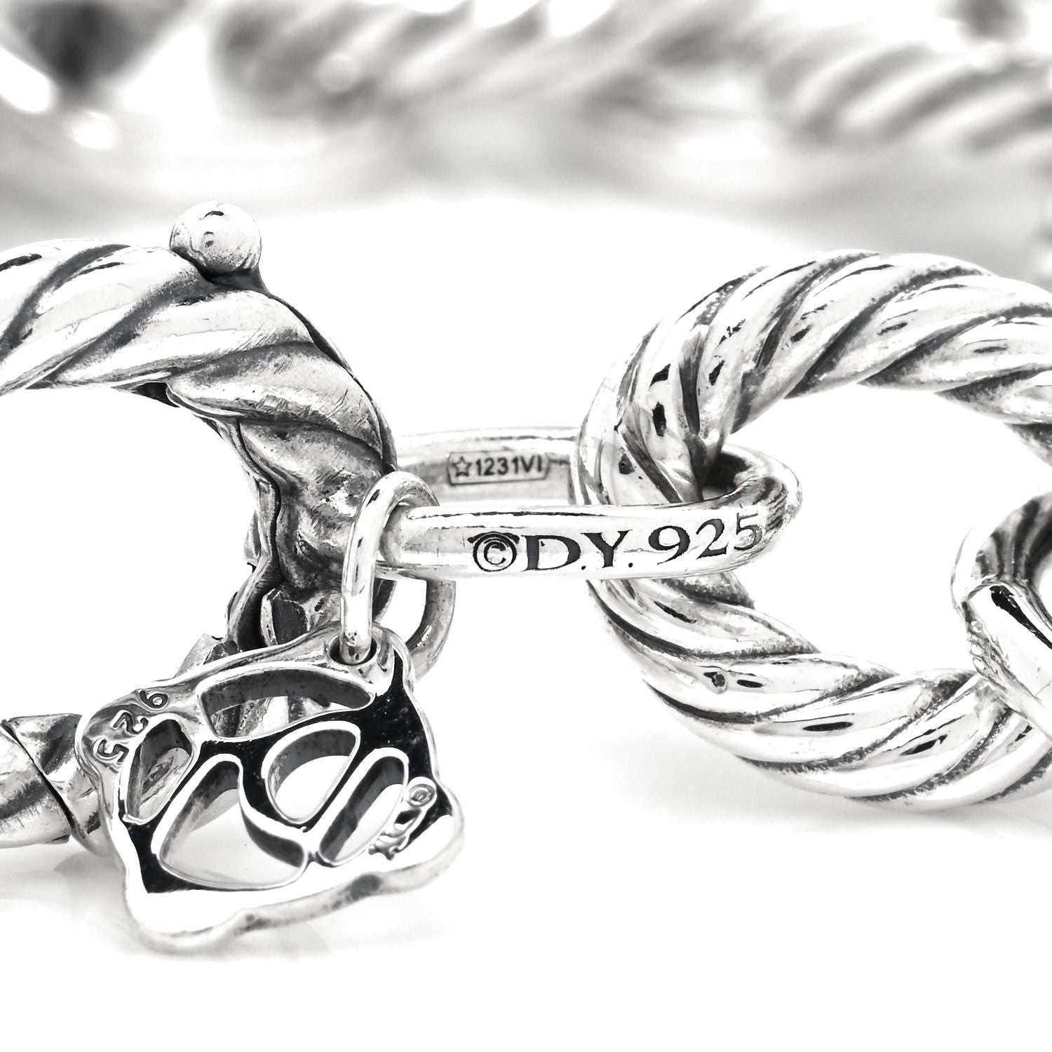 David Yurman Sterling Silver 10mm Medium Oval Link Bracelet 4 of 4