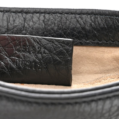 Gucci Pebbled Calfskin Small 1973 Chain Shoulder Bag Black 7 of 12