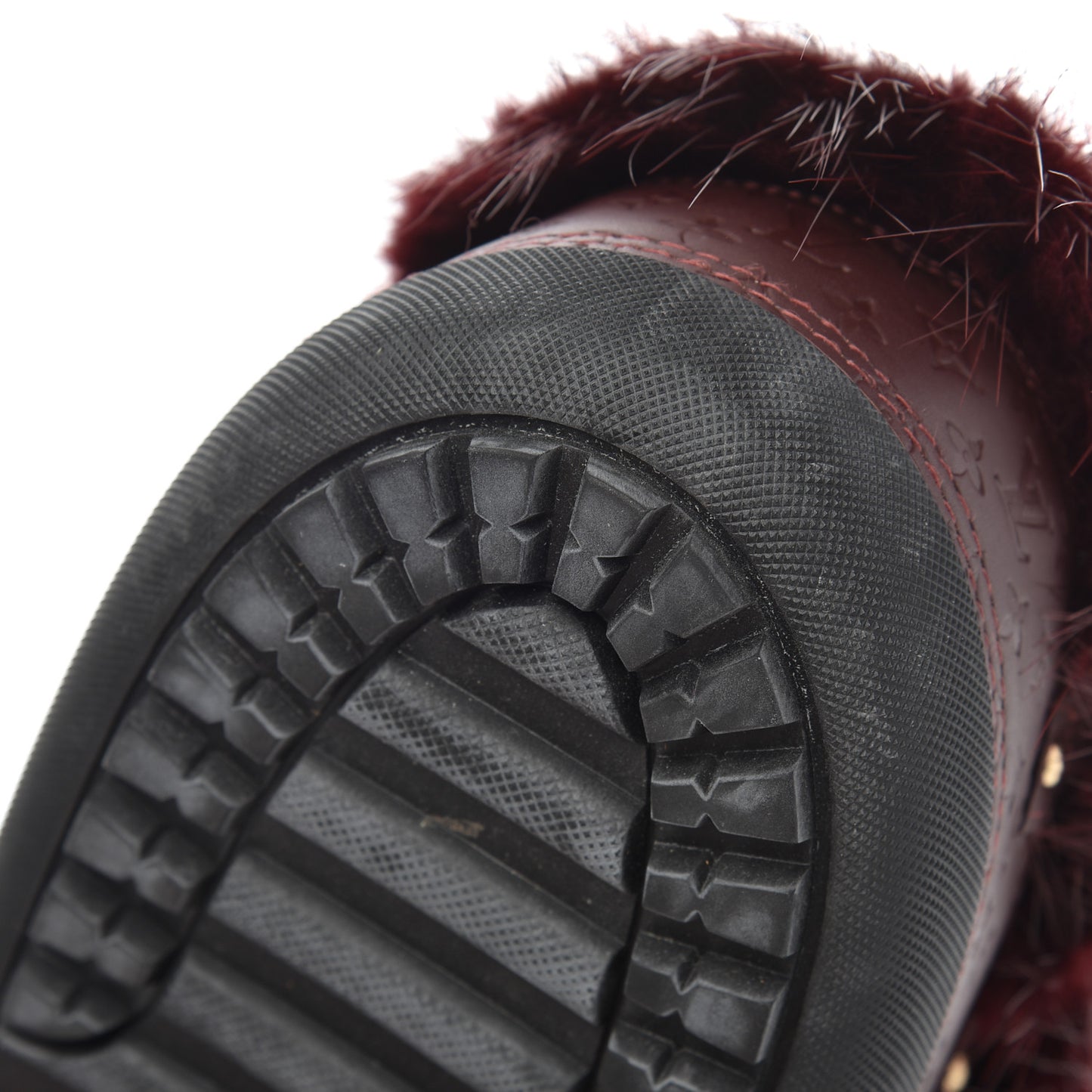Beaver Calfskin Monogram Off Piste Flat Half Boots 38 Red