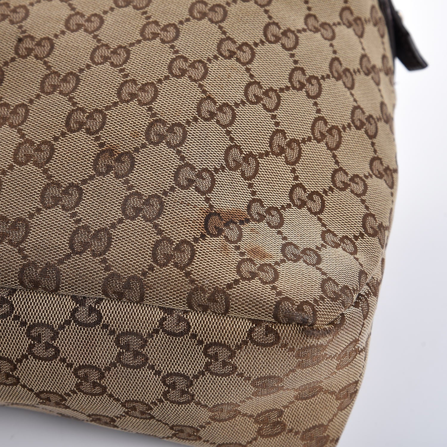 Gucci Monogram Medium Horsebit Chain Hobo Dark Brown 13 of 14