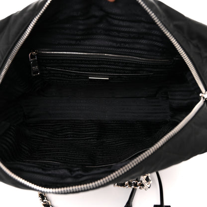 Prada Nylon Tessuto Impuntu Quilted Shoulder Bag Black 5 of 11