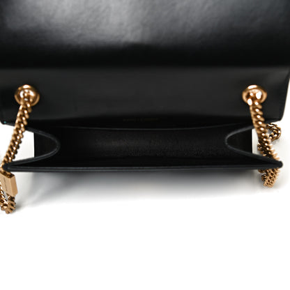 Saint Laurent Suede Embroidered Small Monogram Kate Satchel Black 6 of 16