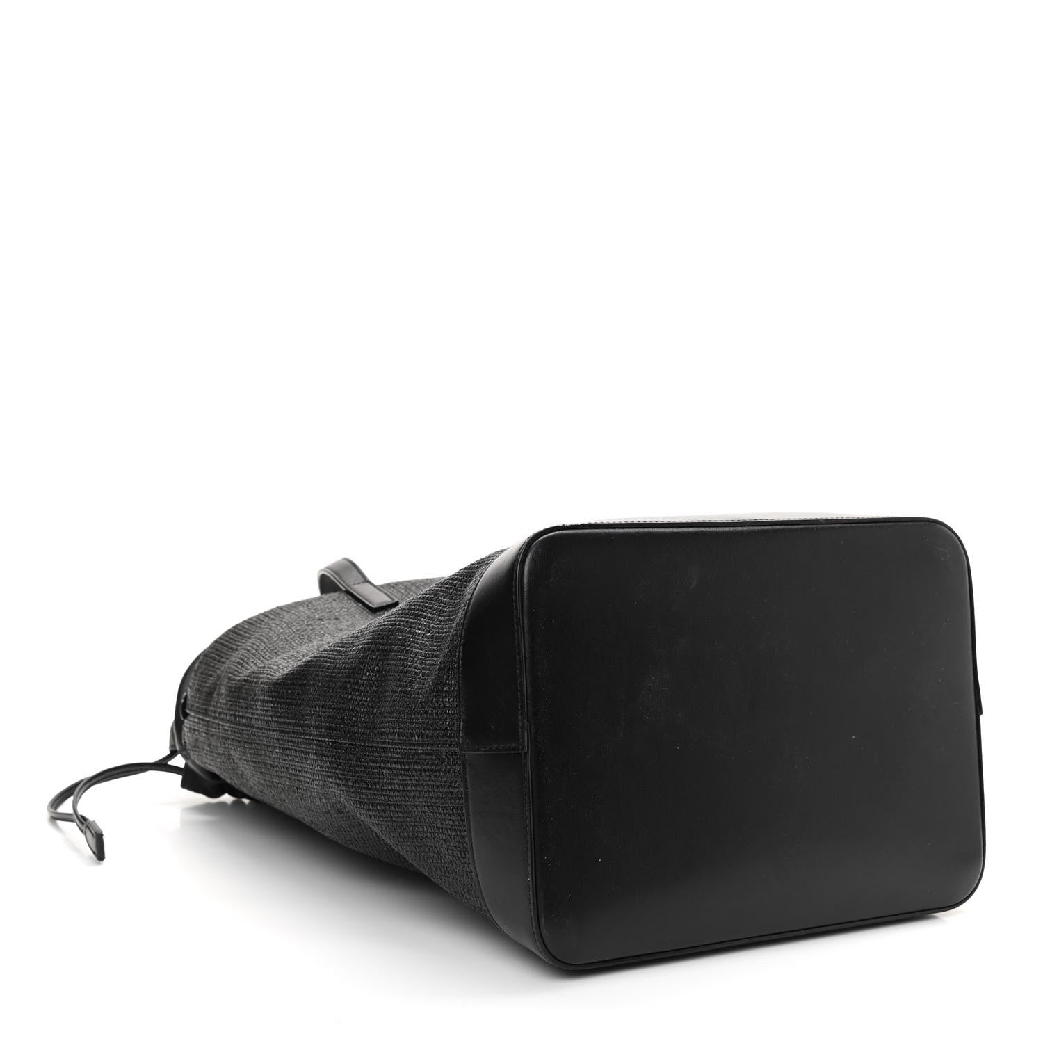 Saint Laurent Linen Canvas Teddy Shopping Bag Black 5 of 9