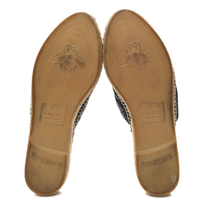 Gucci Nappa Matelasse GG Marmont Espadrille Slippers 37.5 Black 5 of 10
