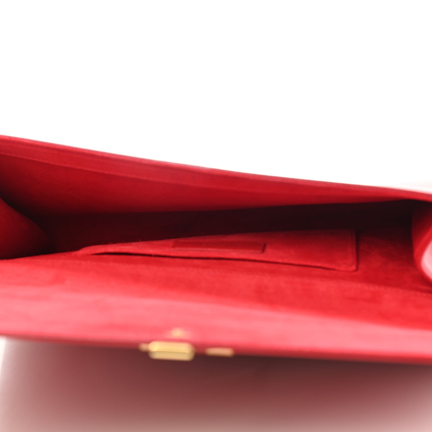 Saint Laurent Calfskin Classic Y Ligne Clutch Red 5 of 7