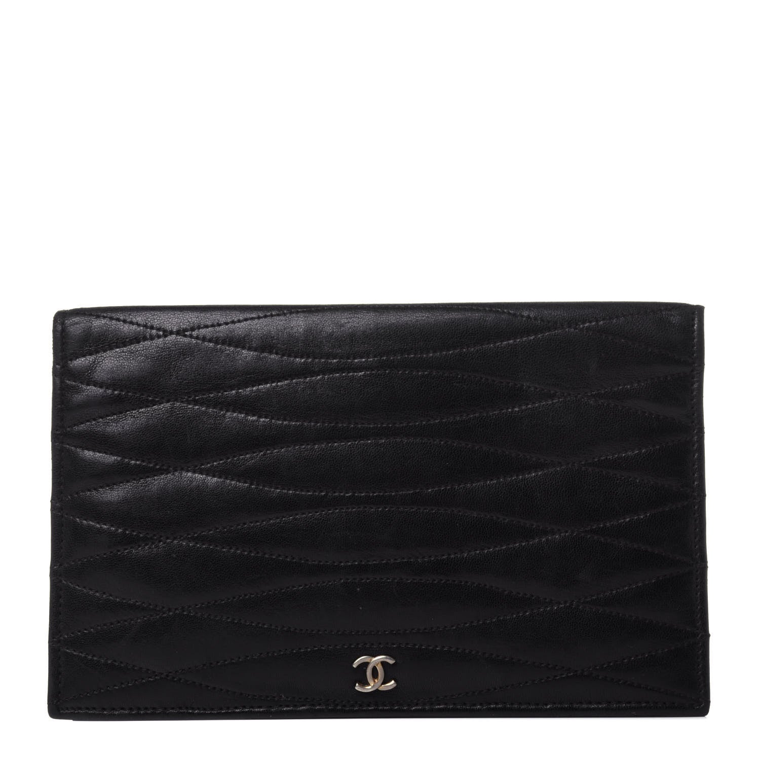 Chanel Lambskin Quilted CC Clutch Black 1 of 12