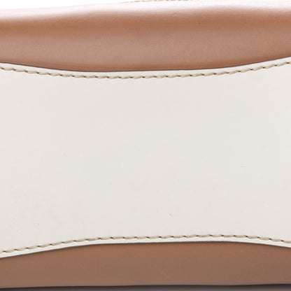Prada Vitello Tri-Color Sound Top Handle Satchel White Naturale 10 of 13