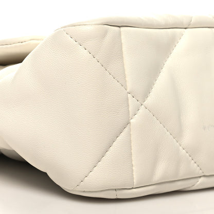 Chanel Lambskin Quilted Large Chanel 19 Flap White 9 of 11
