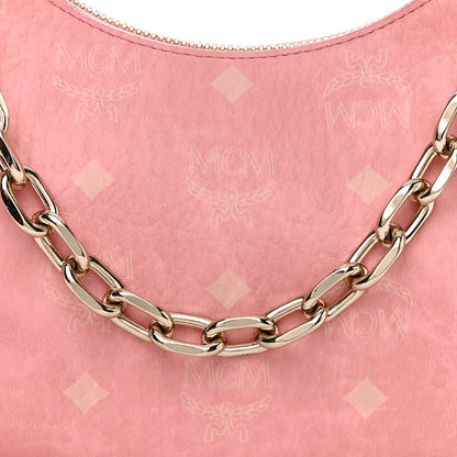 MCM Visetos Small Aren Hobo Blossom Pink 7 of 9