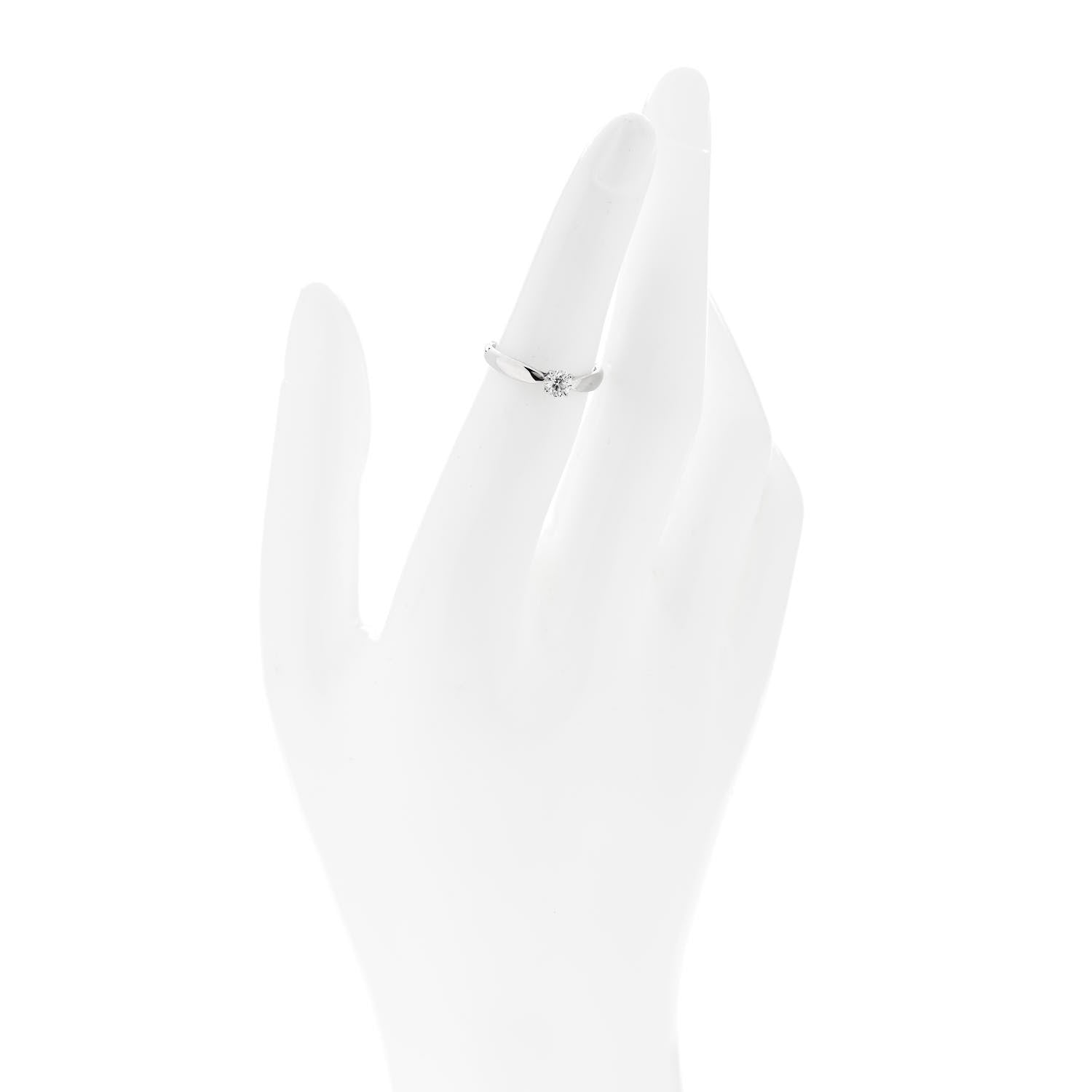 Tiffany Platinum Diamond .26ct Harmony Solitaire Engagement Ring 49 5 2 of 7