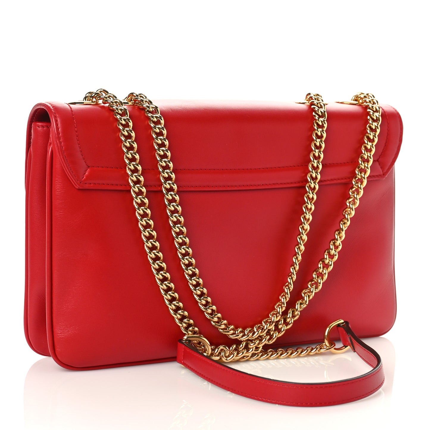 Vitello Palmellato Lux Crystal Medium Rajah Shoulder Bag Hibiscus Red Multicolor