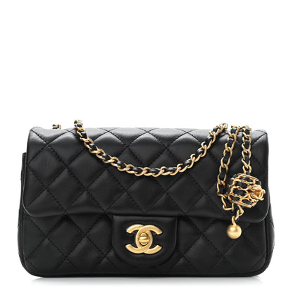 Chanel Lambskin Quilted Mini Rectangular Pearl Crush Flap Black 1 of 10