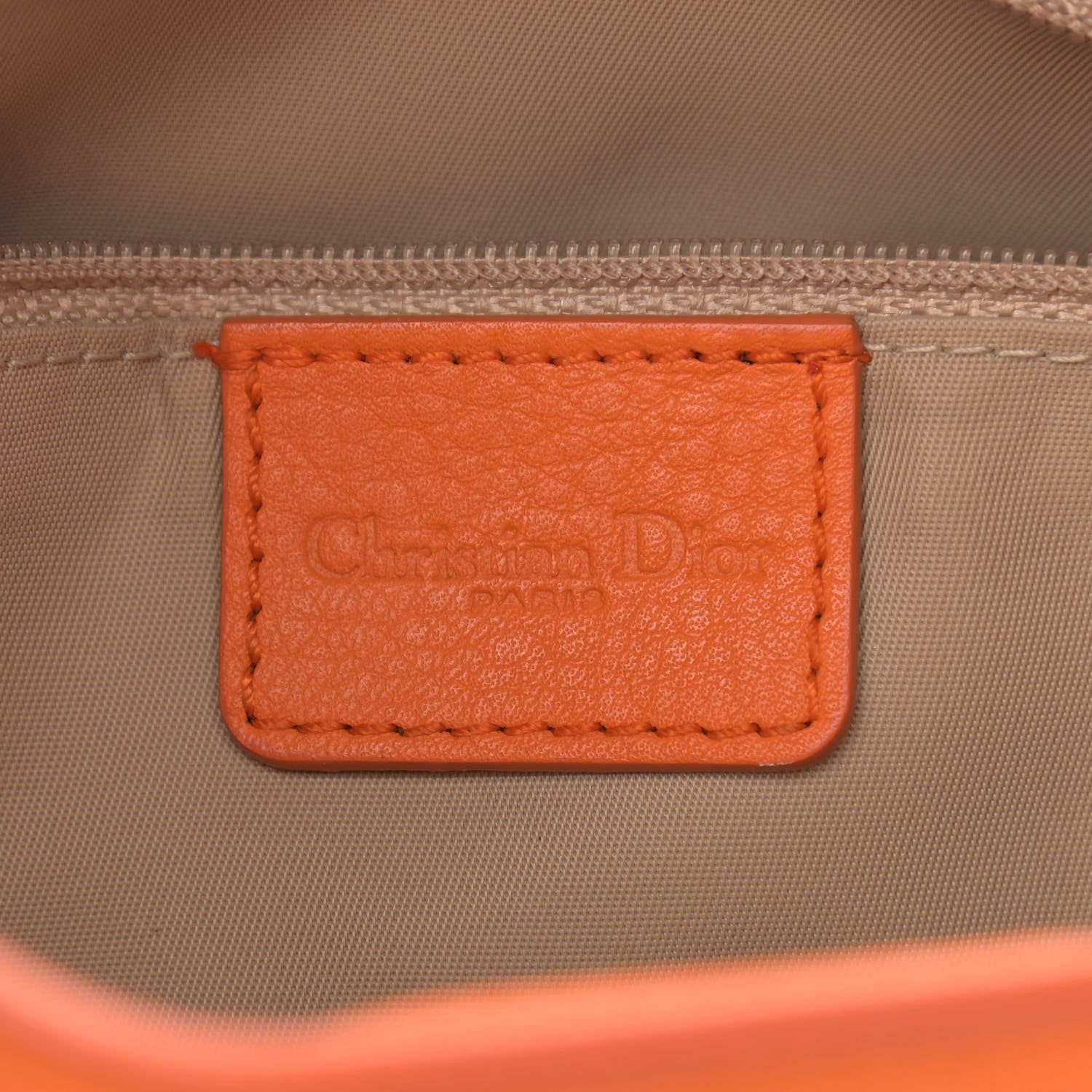 Christian Dior Monogram Shoulder Bag Orange Beige 6 of 11