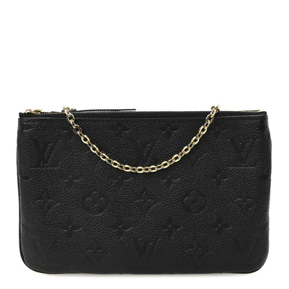Louis Vuitton Empreinte Double Zip Pochette Black 1 of 10