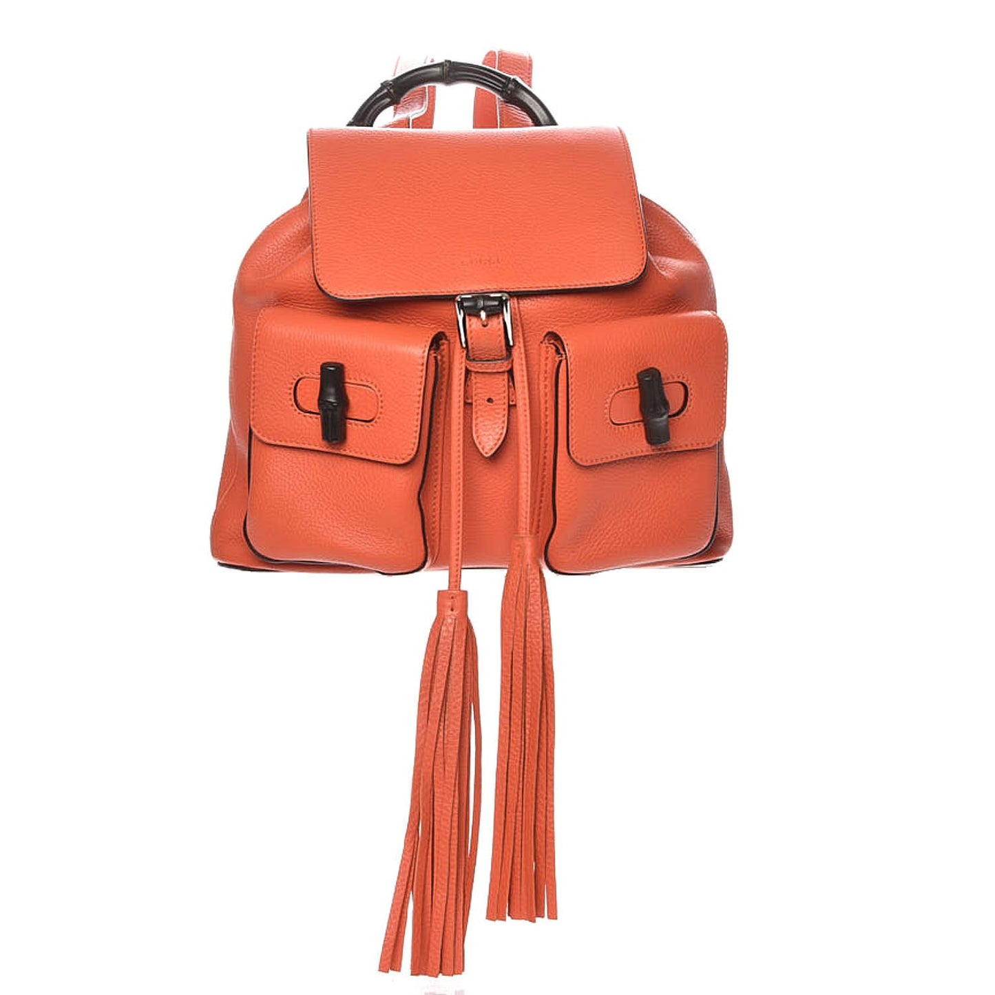 Cellarius Calfskin Medium Bamboo Backpack New Dark Orange