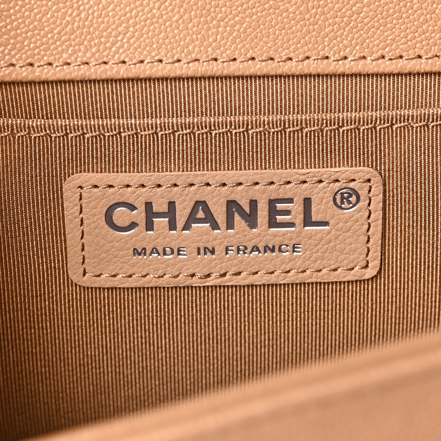 Chanel Caviar Quilted Medium Boy Flap Beige 5 of 8