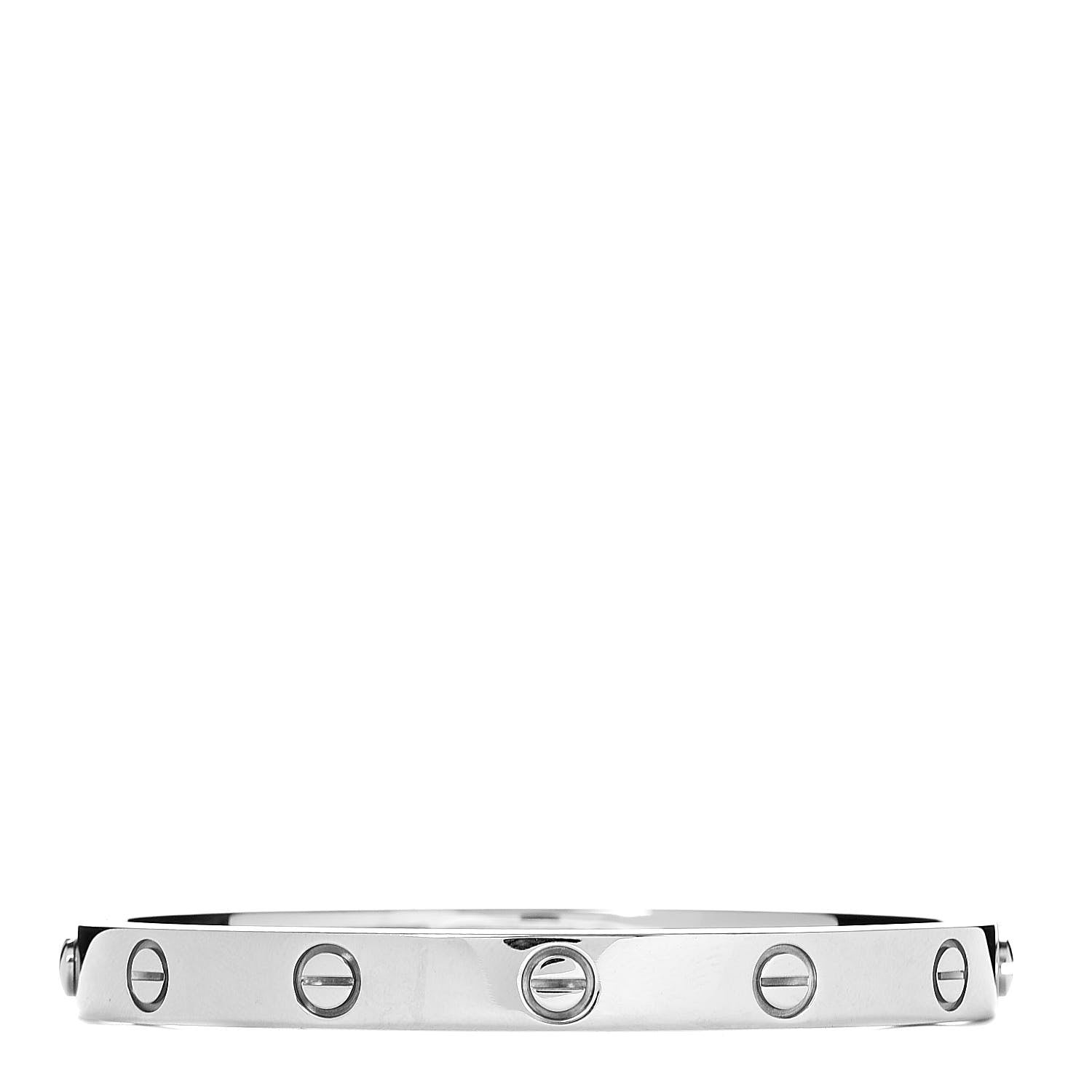 Cartier 18K White Gold LOVE Bracelet 17 3 of 6