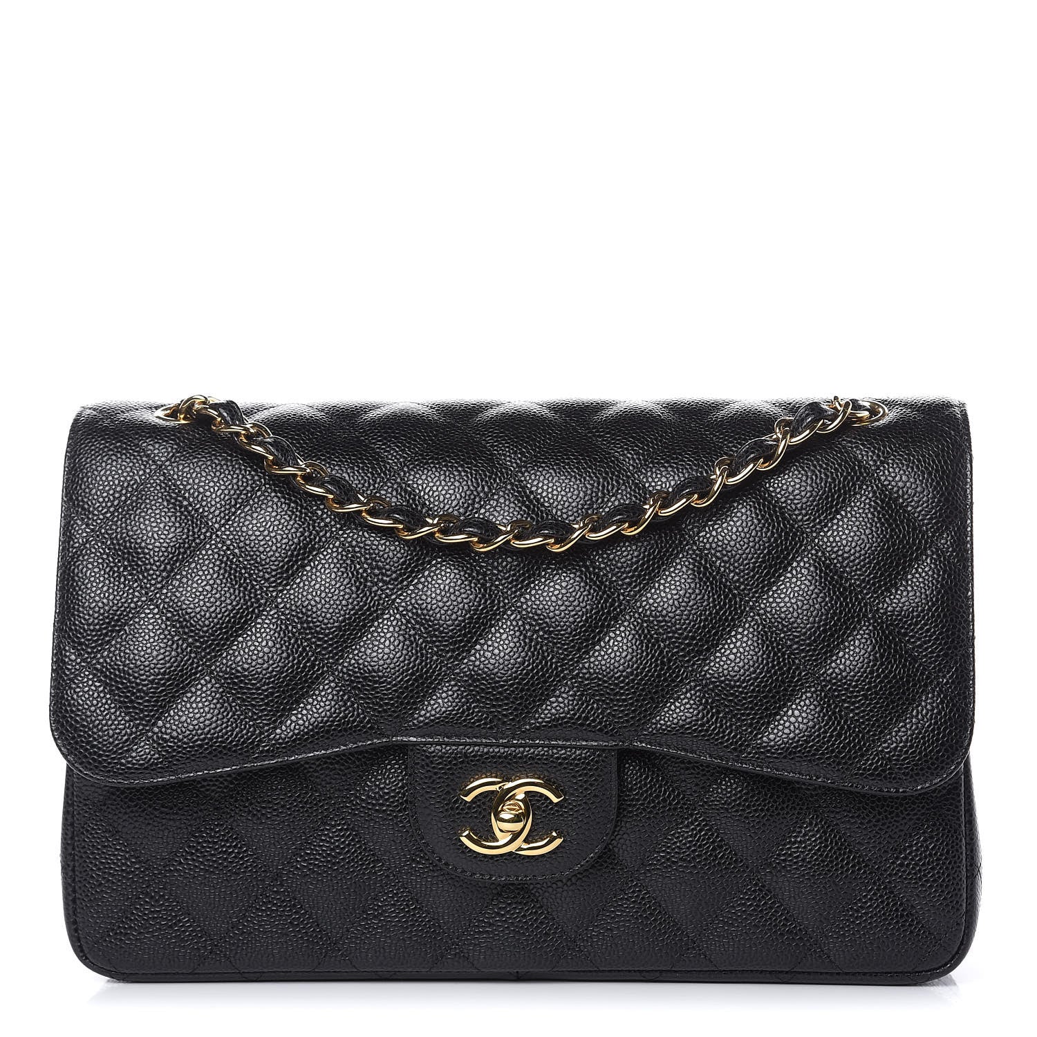 Chanel Caviar Quilted Jumbo Double Flap Black 1 of 10