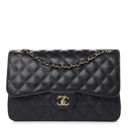 Chanel Caviar Quilted Jumbo Double Flap Black 1 of 10