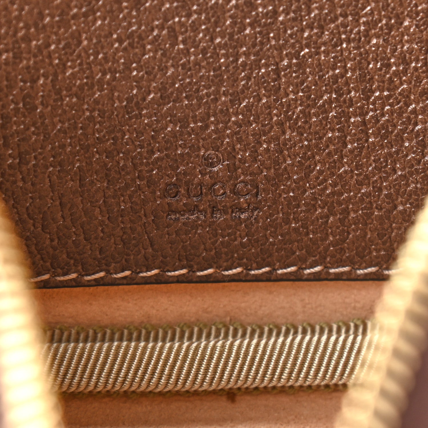 Gucci GG Supreme Monogram Ophidia Phone Case Wristlet Brown 6 of 7