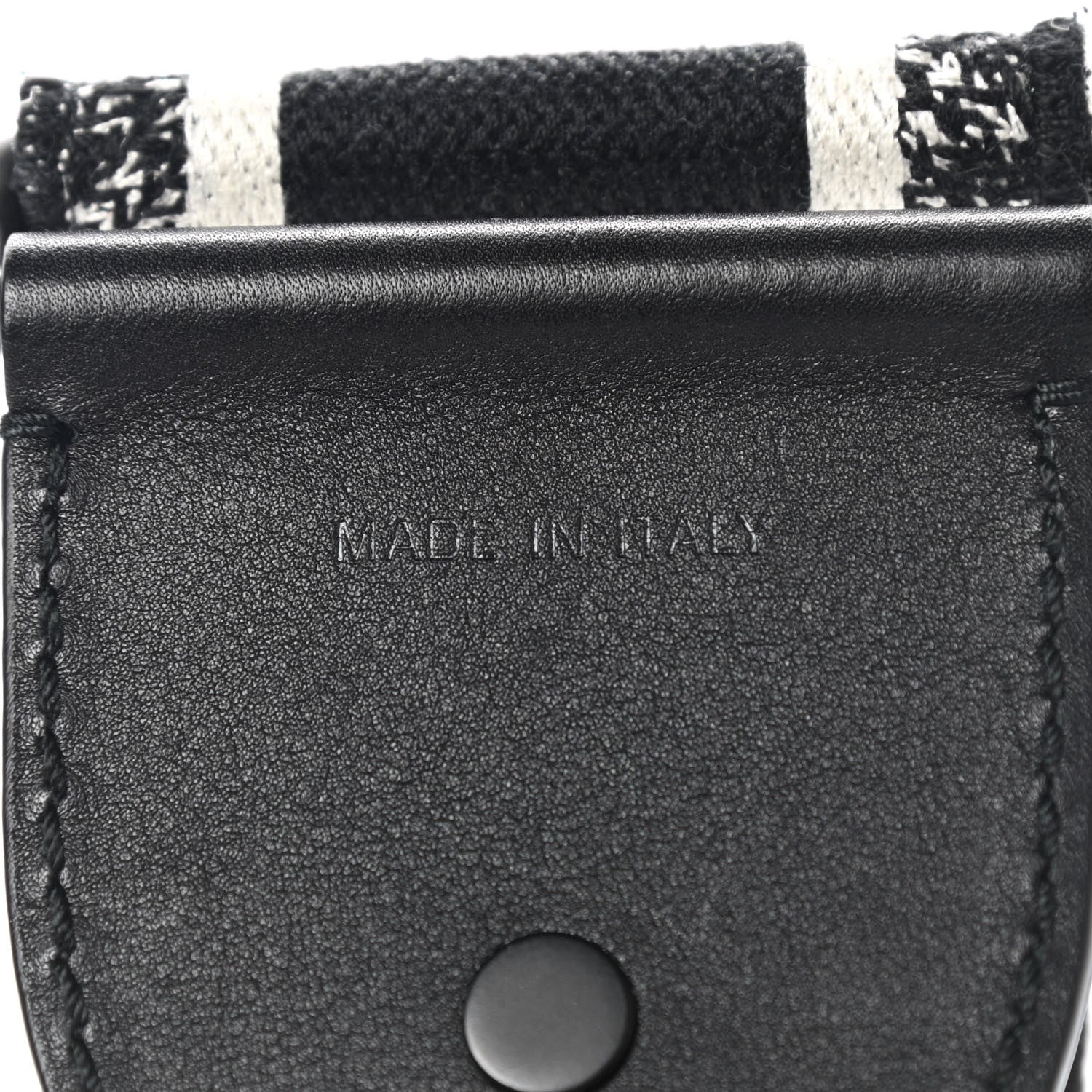 Christian Dior Canvas Embroidered Shoulder Strap Black Ultramatte 4 of 5