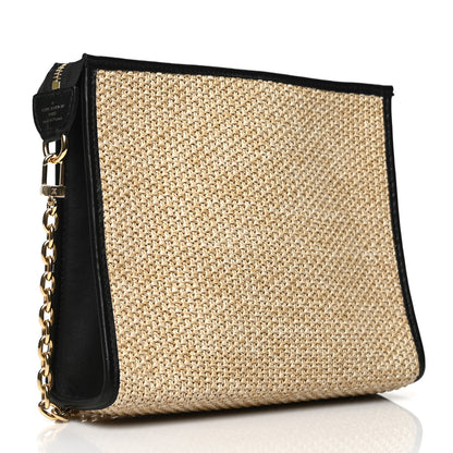 Louis Vuitton Raffia Calfskin Monogram Giant Pouch 3 of 6