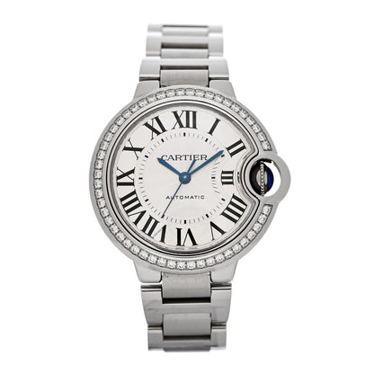 Cartier Stainless Steel Diamond Bezel 33mm Ballon Bleu De Cartier Automatic Watch 1 of 5