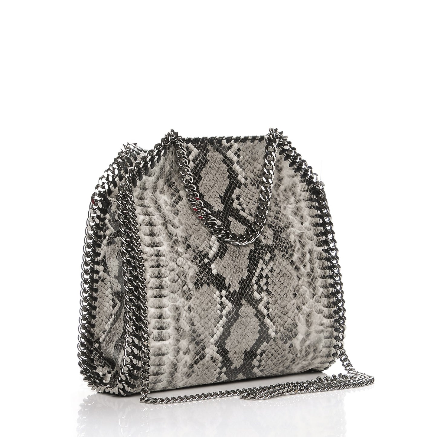 Eco Python Mini Falabella Tote Grey