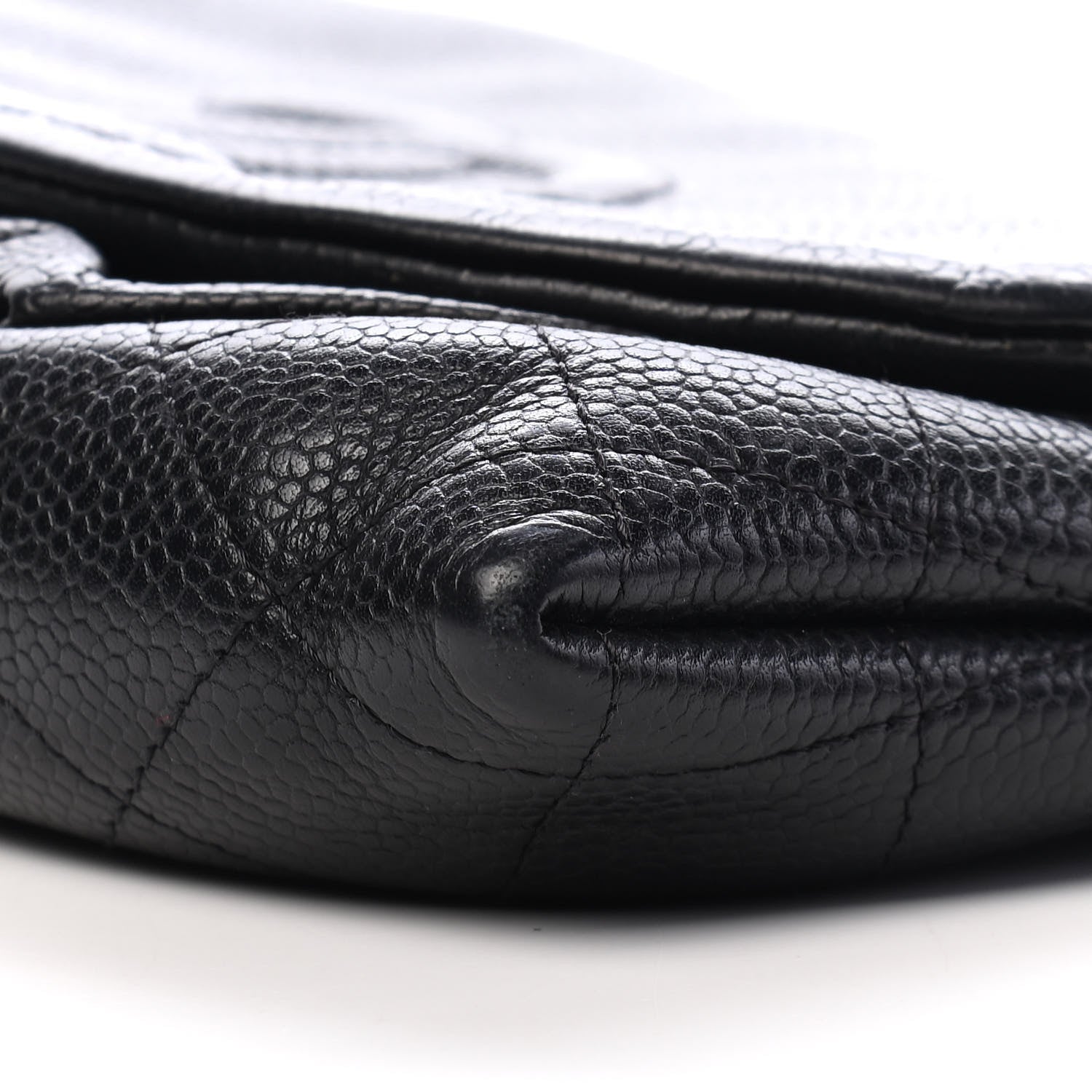 Chanel Caviar Half Moon Wallet On Chain WOC Black 10 of 10