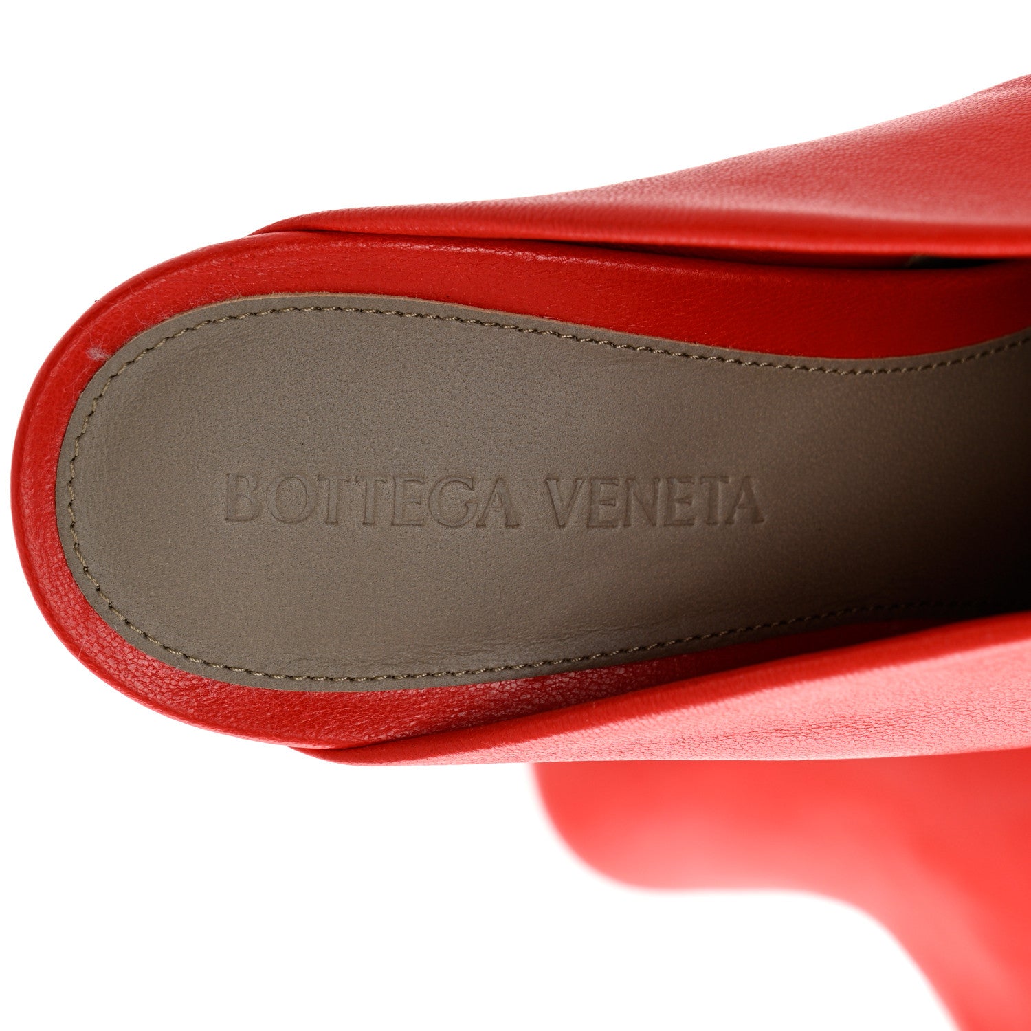 Bottega Veneta Stretch Nappa The Bold Mules 38.5 Red 6 of 8