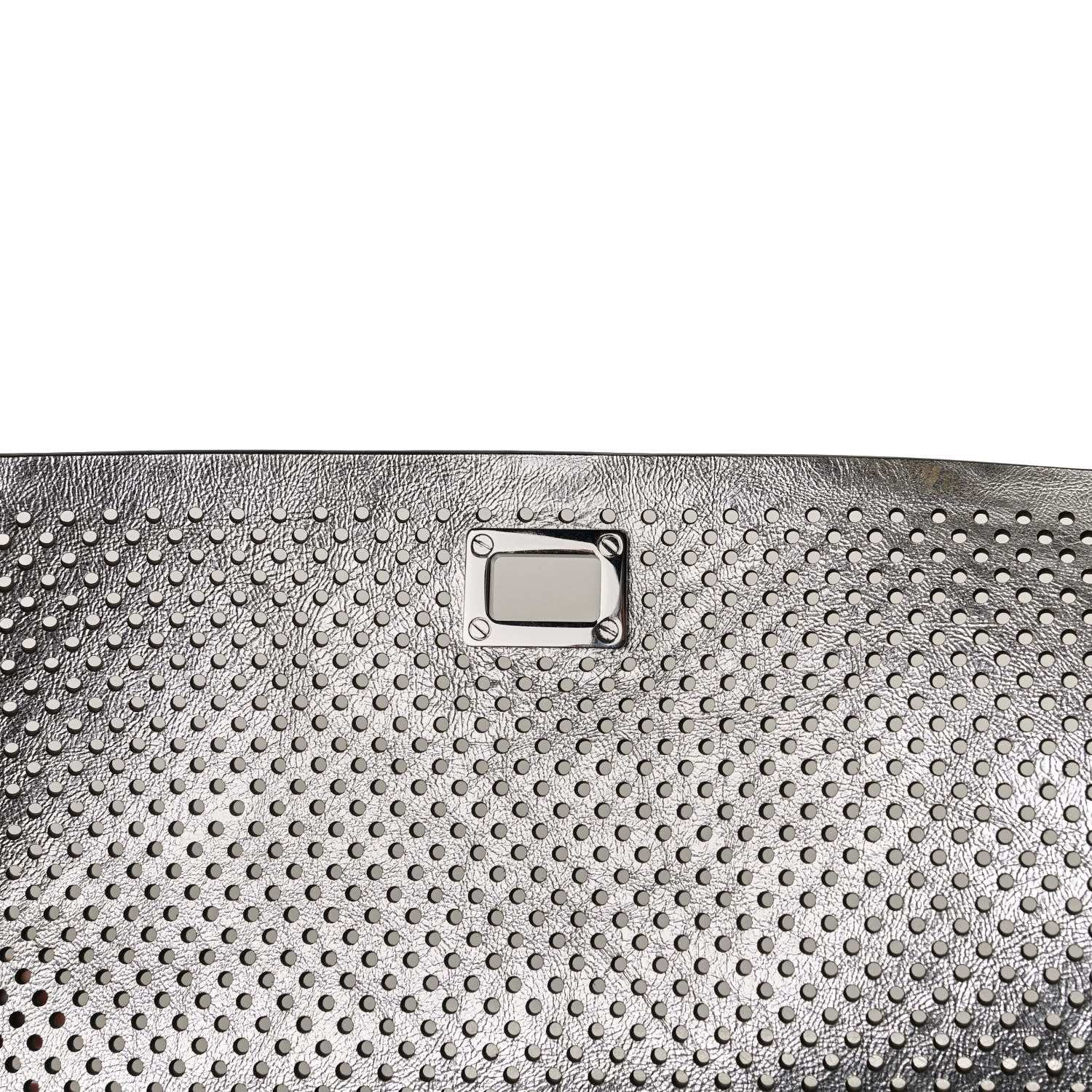 Proenza Schouler Lambskin Perforated Small Lunch Bag Clutch Black 10 of 10