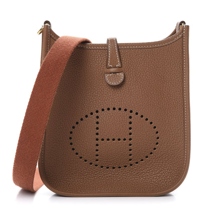 Hermes Taurillon Clemence Amazone Evelyne TPM Gold Cuivre 1 of 10