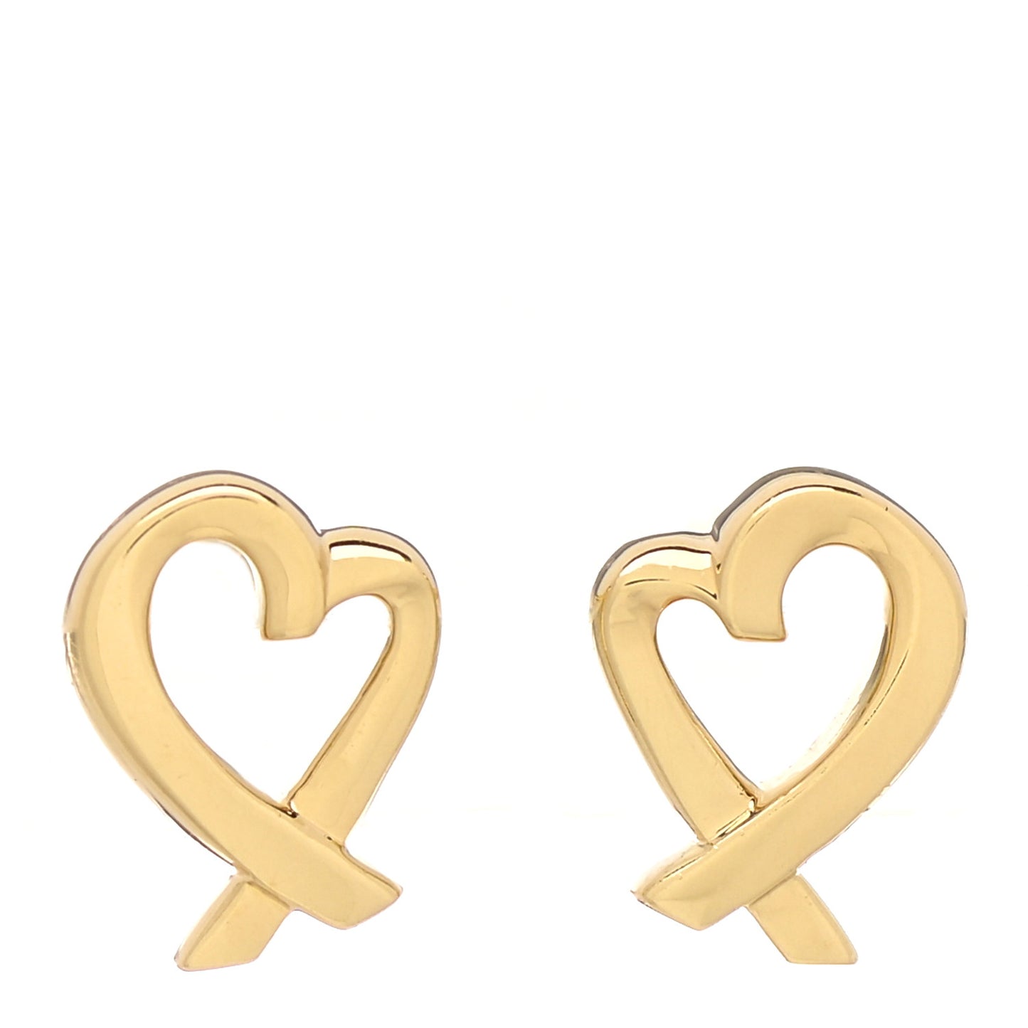 18K Yellow Gold Mini Paloma Picasso Loving Heart Earrings