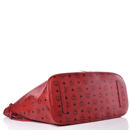 MCM Visetos Large Liz Reversible Shopper Tote Ruby Red 5 of 11