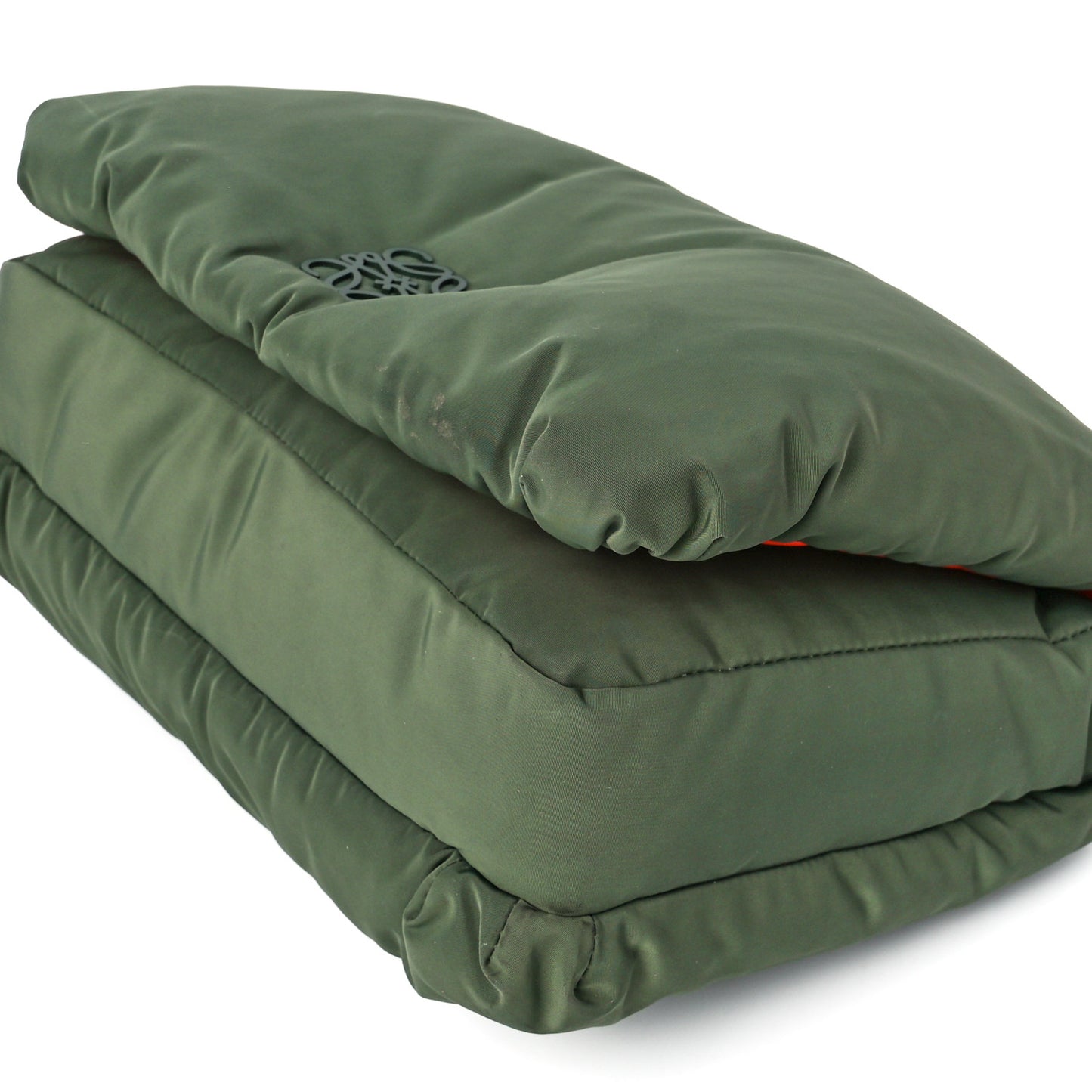 Nylon Medium Goya Puffer Bag Green