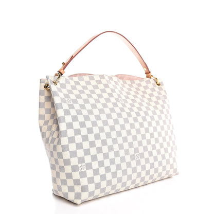 Louis Vuitton Damier Azur Graceful MM Rose Ballerine 3 of 7