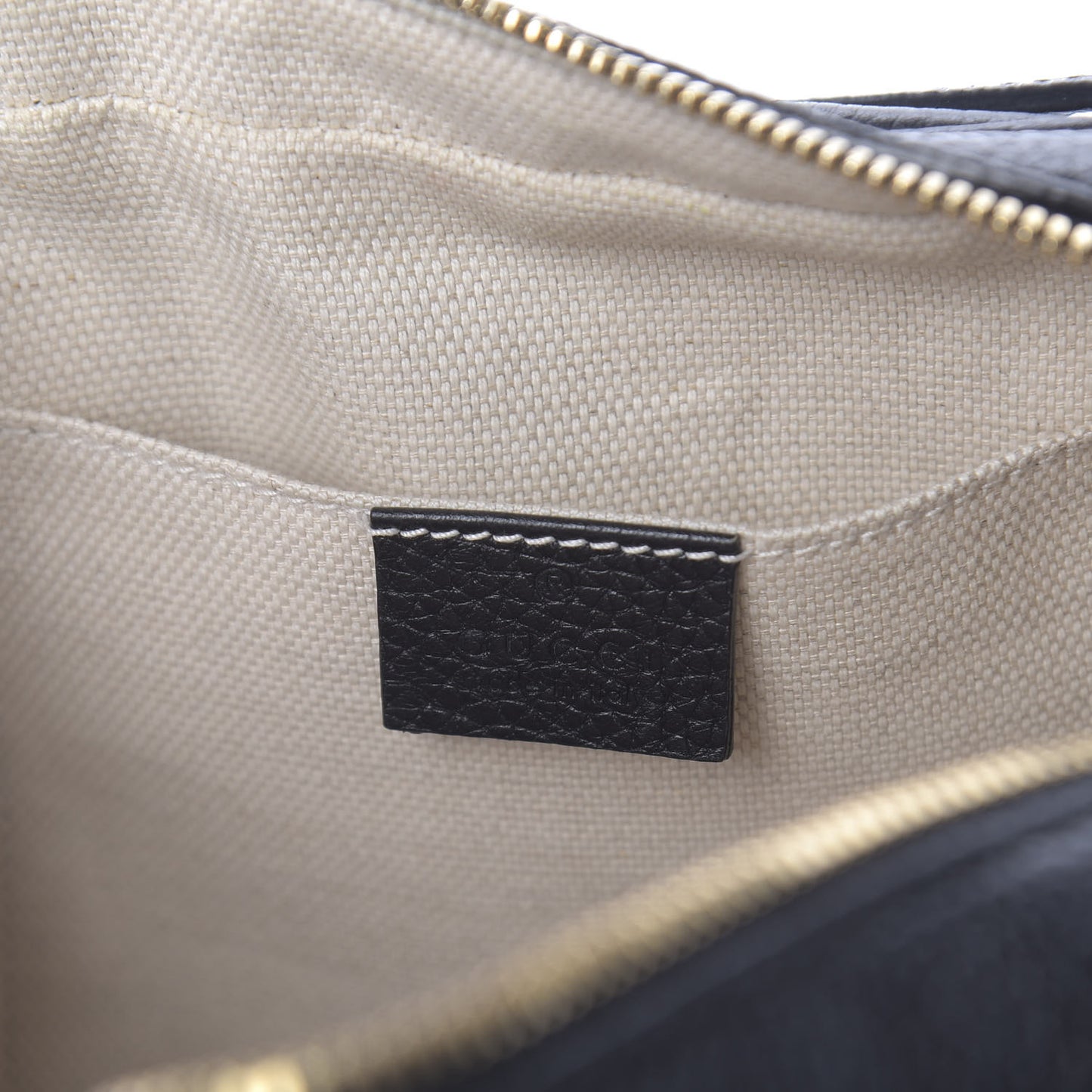Pebbled Calfskin Small Soho Disco Bag Black