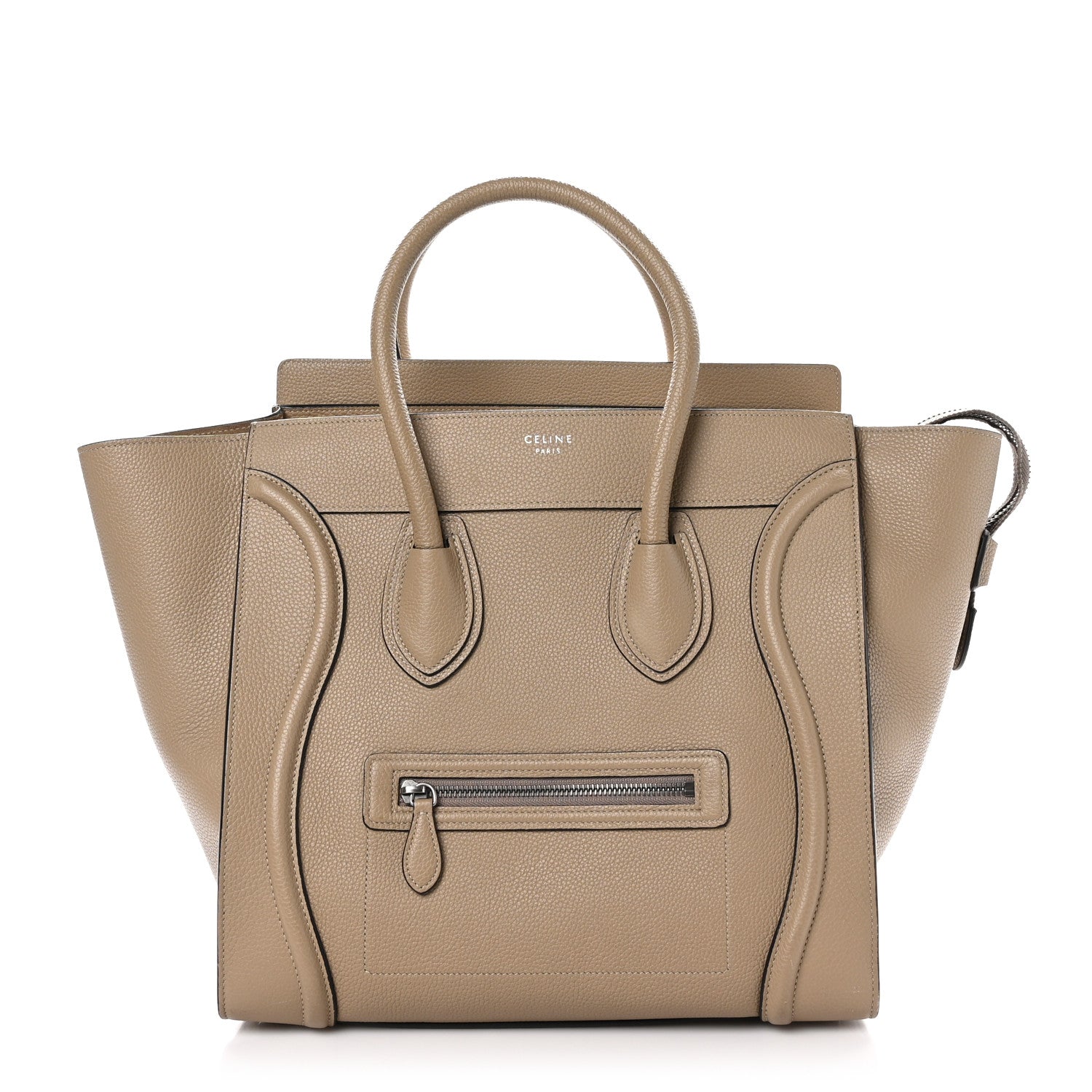 Celine Drummed Calfskin Mini Luggage Dune 1 of 11