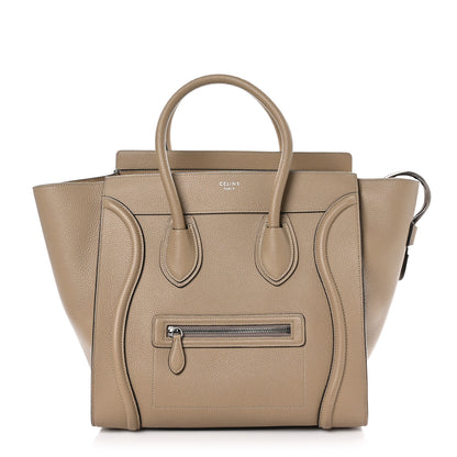 Celine Drummed Calfskin Mini Luggage Dune 1 of 11