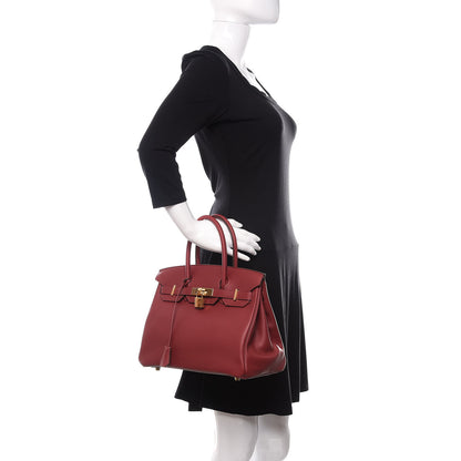 Hermes Veau Jonathan Birkin 30 Rouge Grenat 2 of 11