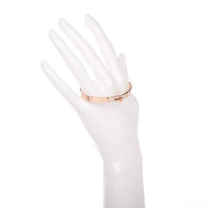 Hermes 18K Rose Gold Diamond PM Kelly Pave Bracelet SH 2 of 4