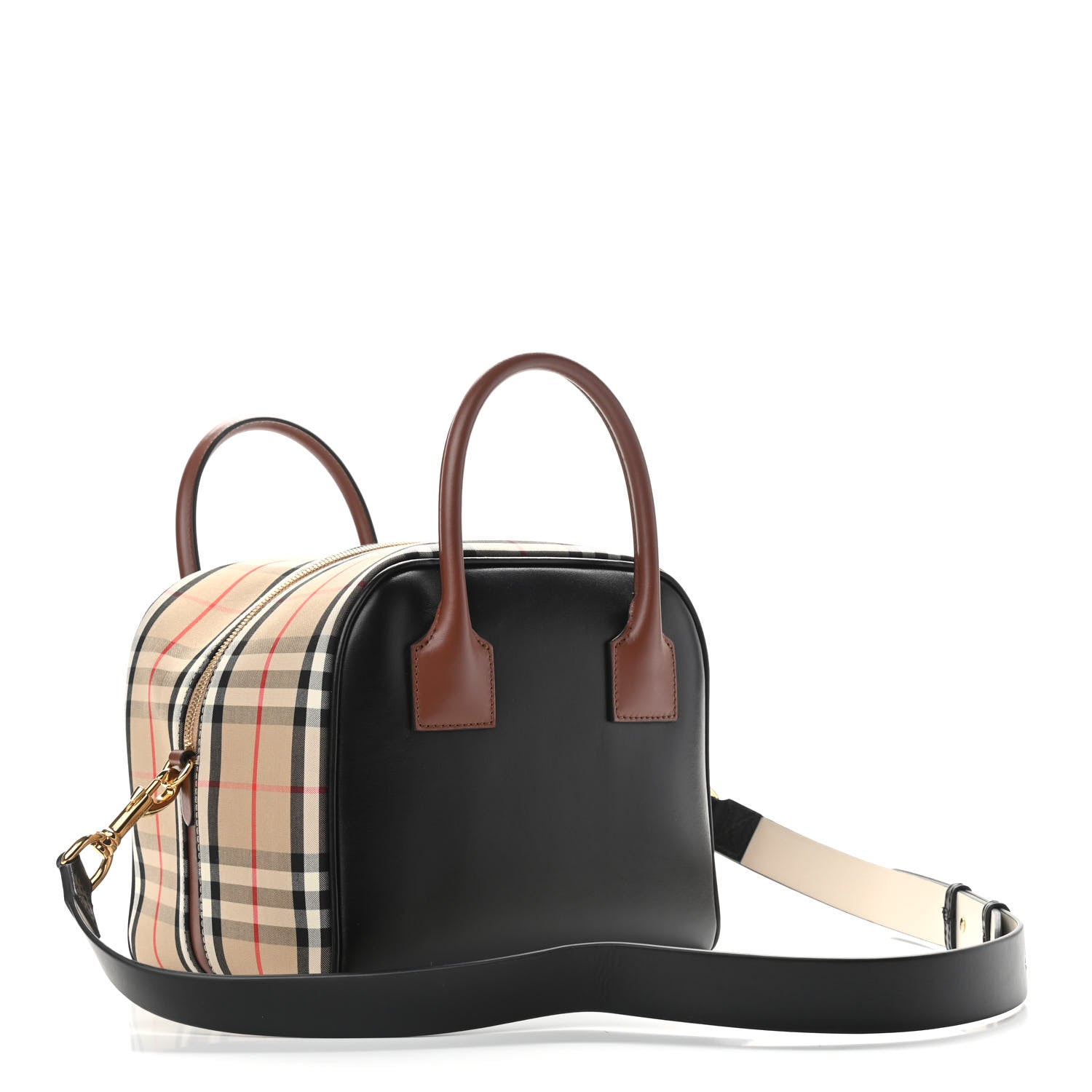 Burberry Smooth Calfskin Small Cube Bowling Bag Black 3 of 9